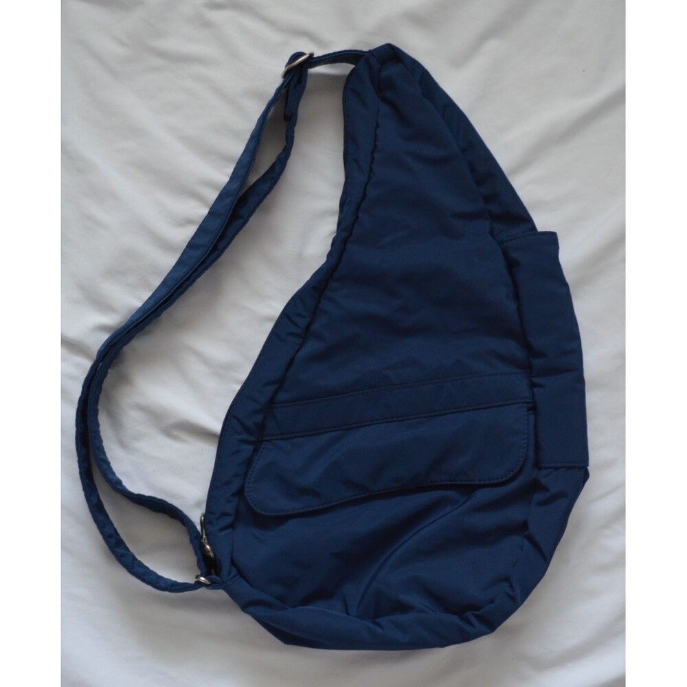 Ameribag 17" Healthy Back Blue Sling Bag Teardrop Shape Adjustable Strap - Picture 3 of 16